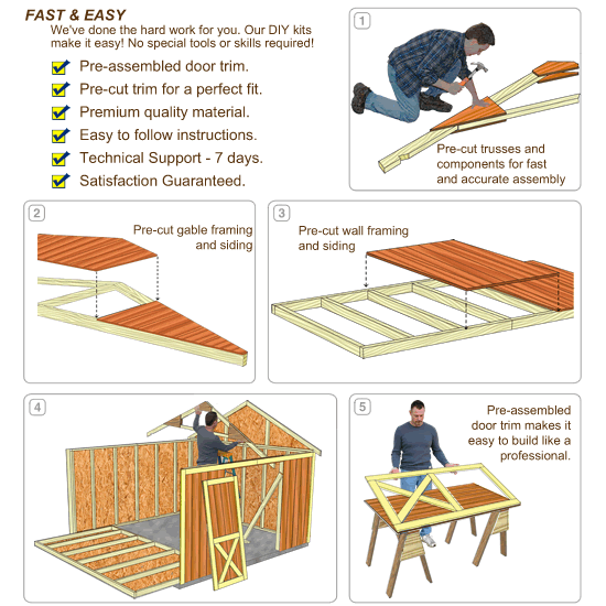 Wood Shed Kit Assembly